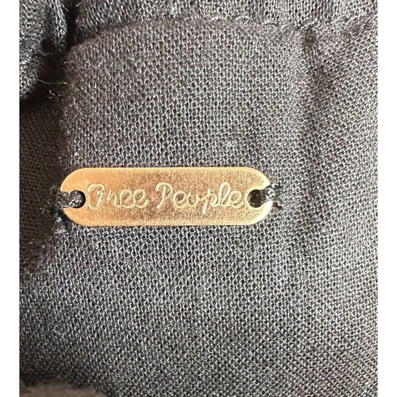 NWOT Free People Penny Beaded Pouch Bag Drawstring Black Gold Size OS - Picture 4 of 5